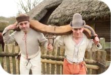 The Crafty Beggars supply costume for the Tudor Monastry Farm